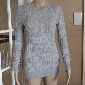 Ralph Loren Italian yarn Grey knit sweater
